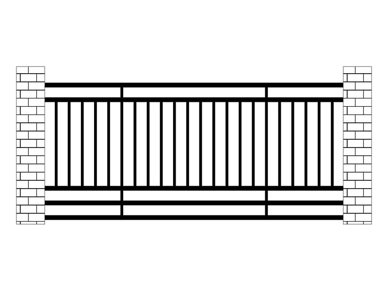 五橫桿學(xué)校鋅鋼圍欄圖片